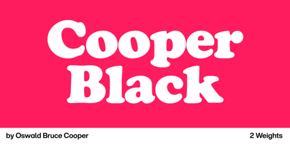 Cooper Black Font Poster 1